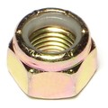 Midwest Fastener Nylon Insert Lock Nut, 7/16"-20, Steel, Grade 8, Yellow Zinc, 5 PK 76273